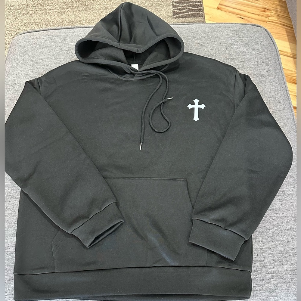 Soly Hux Black Hoodie with Cross Design - Picture 2 of 7